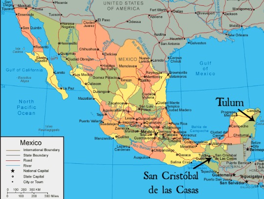 Map Tulum San Cristobal