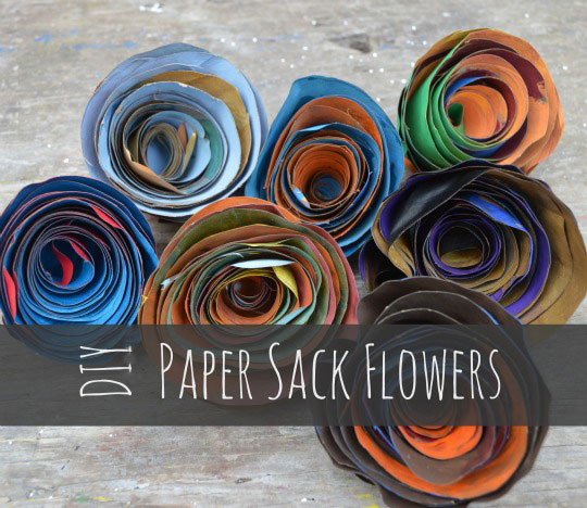 DIY Paper Sack Flowers